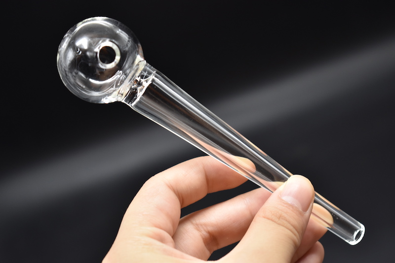 

5.5inch thick heady glass Smoking oil pipe spoon tobacco Pipes cigarette filter hand Pipe clear thick Pyrex Oil Burner pipes for smoking