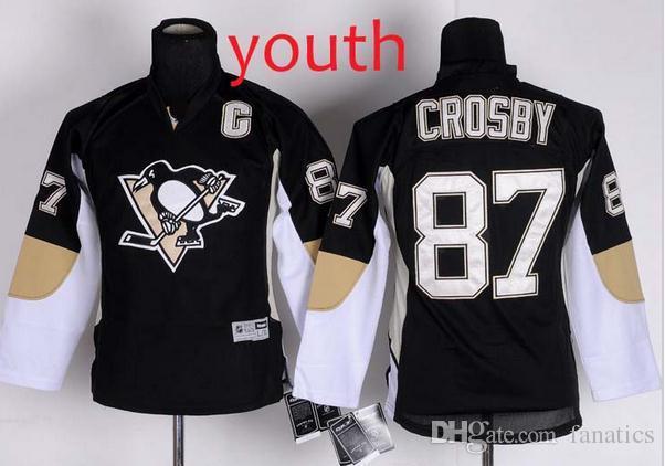 

2016 Wholesale Cheap Pittsburgh #87 Sidney Crosby Kid's Hockey Jerseys Mix Order Youth Hockey Jerseys,Size S/M L/, free shipping, Black;red
