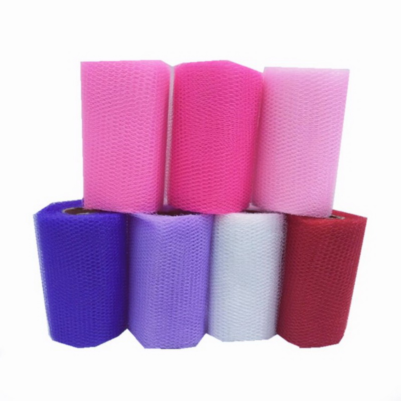 

14cm x 24m /pc Wedding Organza Wedding Cars Decoration Yarn Roll Tulle Sheer Gauze Banquet, Multi