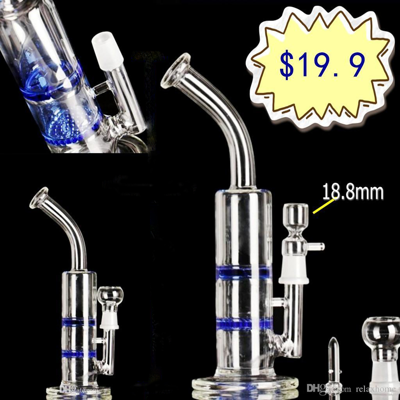 

Cheap Bongs Water Pipes 18.8mm Joint Size Honeycomb Turbine Recycle Oil Rigs Thick Real Picture Glass Bongs Percolators Titanium Nail