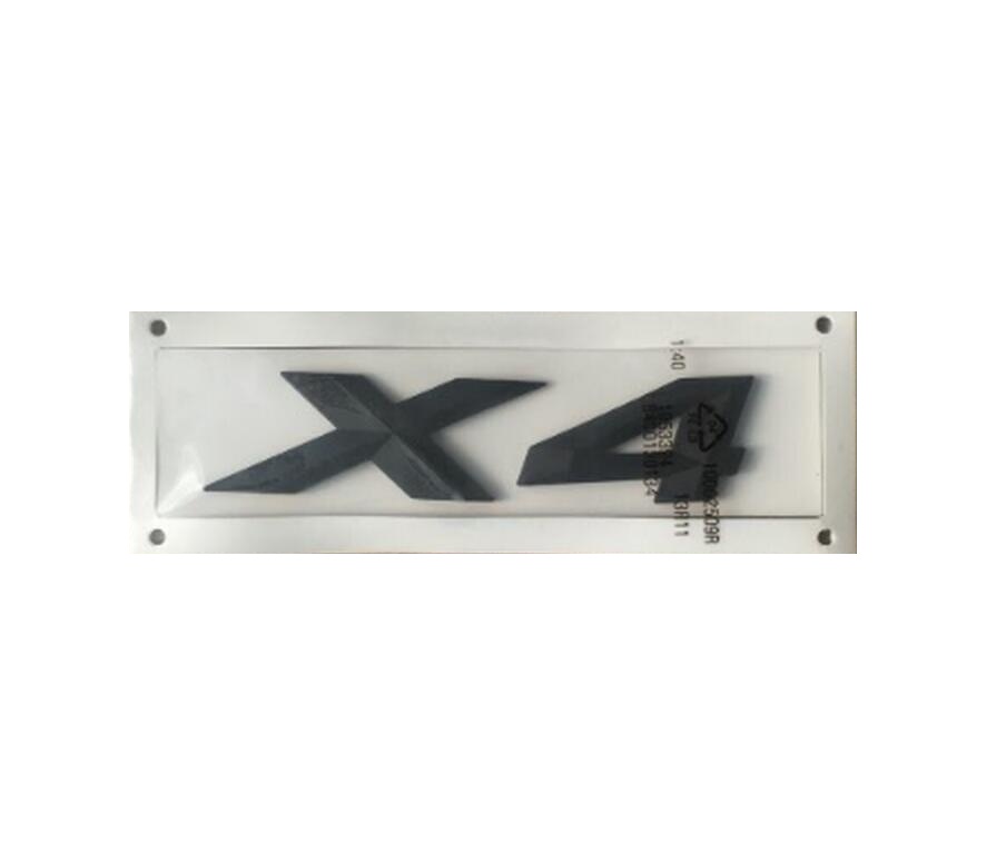 

Gloss Black " X 4 " Number Trunk Letters Badge Emblem Letter Sticker for BMW X4