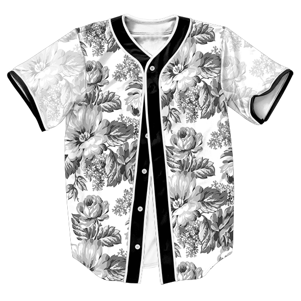 

Wholesale-Greatness Floral Jersey Summer Style with buttons 3d print Streetwear Men' shirts sport tops baseball shirt fashion top tees