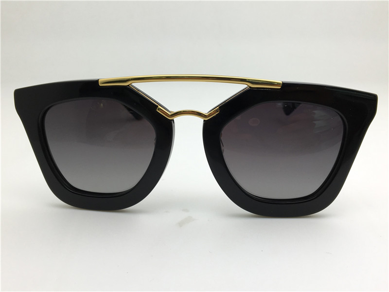 

New spr sunglasses 09Q cinema sunglasses coating mirror lens polarized lens vintage retro style square frame gold middle women designer