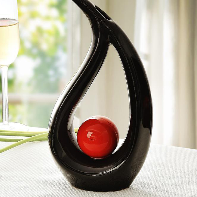 

Hot Modern Water Shaped Ceramic Vase for Home Decor Tabletop Vase Creative home furnishings free shipping