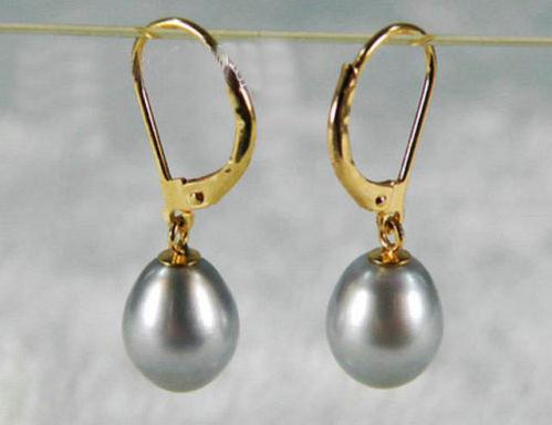 Énorme 16 mm Or Rond South Sea Shell Perle Dangle Boucle d/'oreille 14K or plaqué