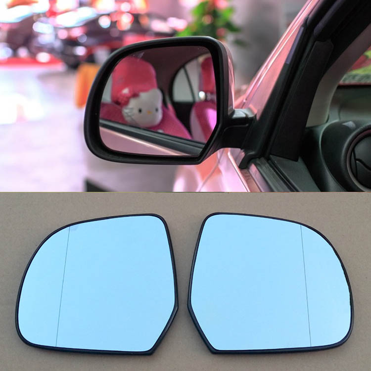 Brand new HD Car Rear View Mirror Wide-angle Hyperbolic Blue Mirror Arrow LED Steering Light For Nissan March Free shipping-image-389481747