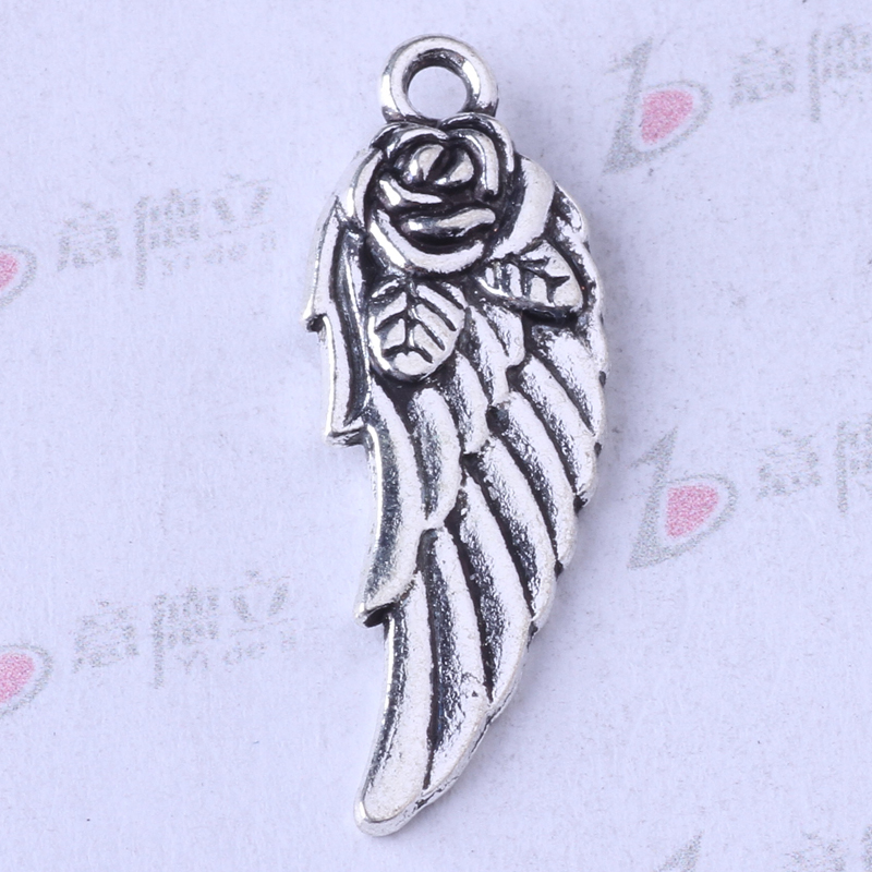 

Antique silver/bronze Flowers Wings Pendant DIY jewelry pendant fit Necklace or Bracelets charms 200pcs/lot 33z, Bronze;silver