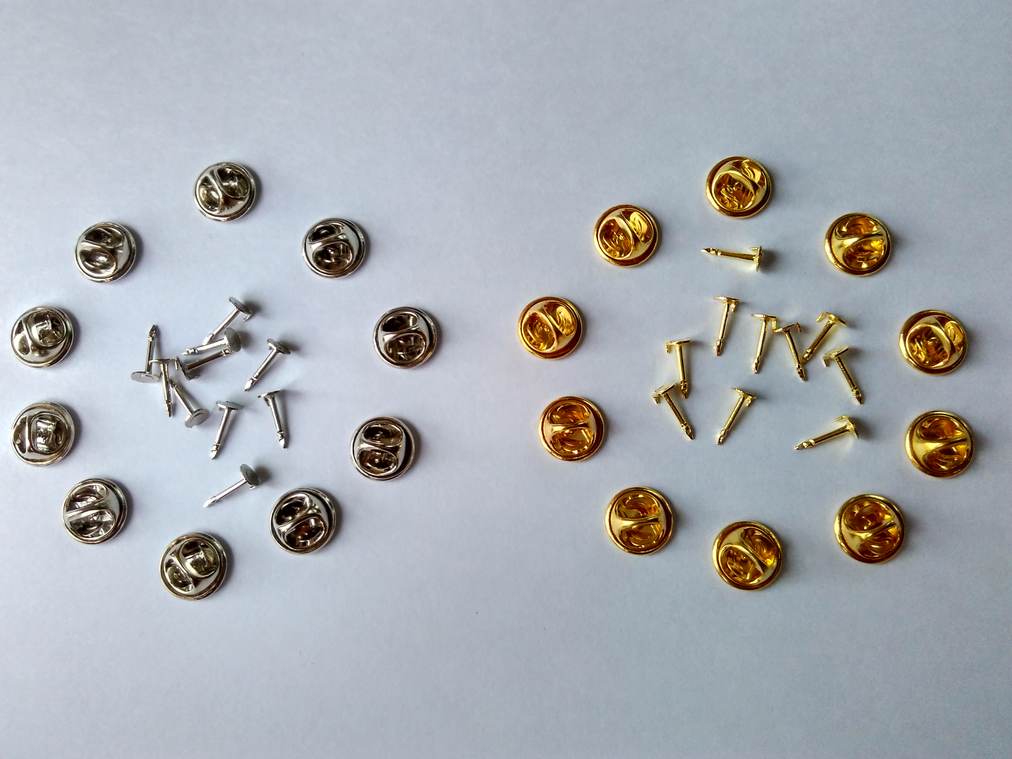 

10mm post nails clasp Gold Silver brass tie tacks tacs butterfly pin badge lapel back clutch for clothes jewelry findings brooches scatter