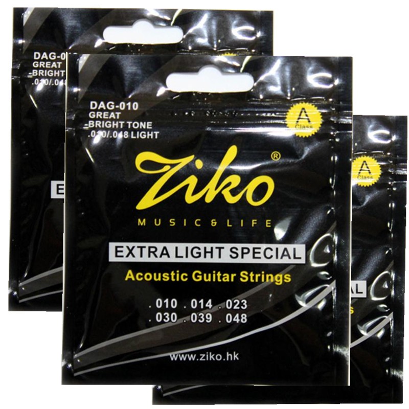 ZIKO 010-048 Acoustic Guitar strings DAG-010 guitar parts musical instruments guitar Accessories 3sets-image-379850623