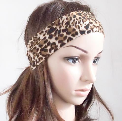 

Boutique leopard print elastic headband hairbands women sports yoga hair accessories head wrap hair band wristband hair bobble headwear gift