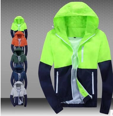 

Stylish Fashion High Quality Jacket Coats, Men Causal Hooded Jacket,Men Thin Windbreaker Zipper Coats Outwear, Picture color