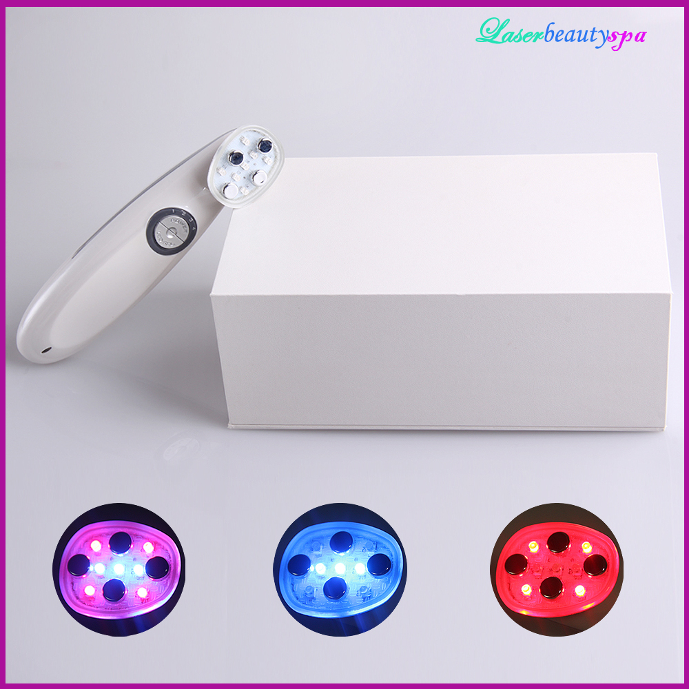 

2-1 Portable LED RF Skin Rejuvenation Bio-light Face Lift Wrinkle Removal Mini Beauty Device 3 Colors