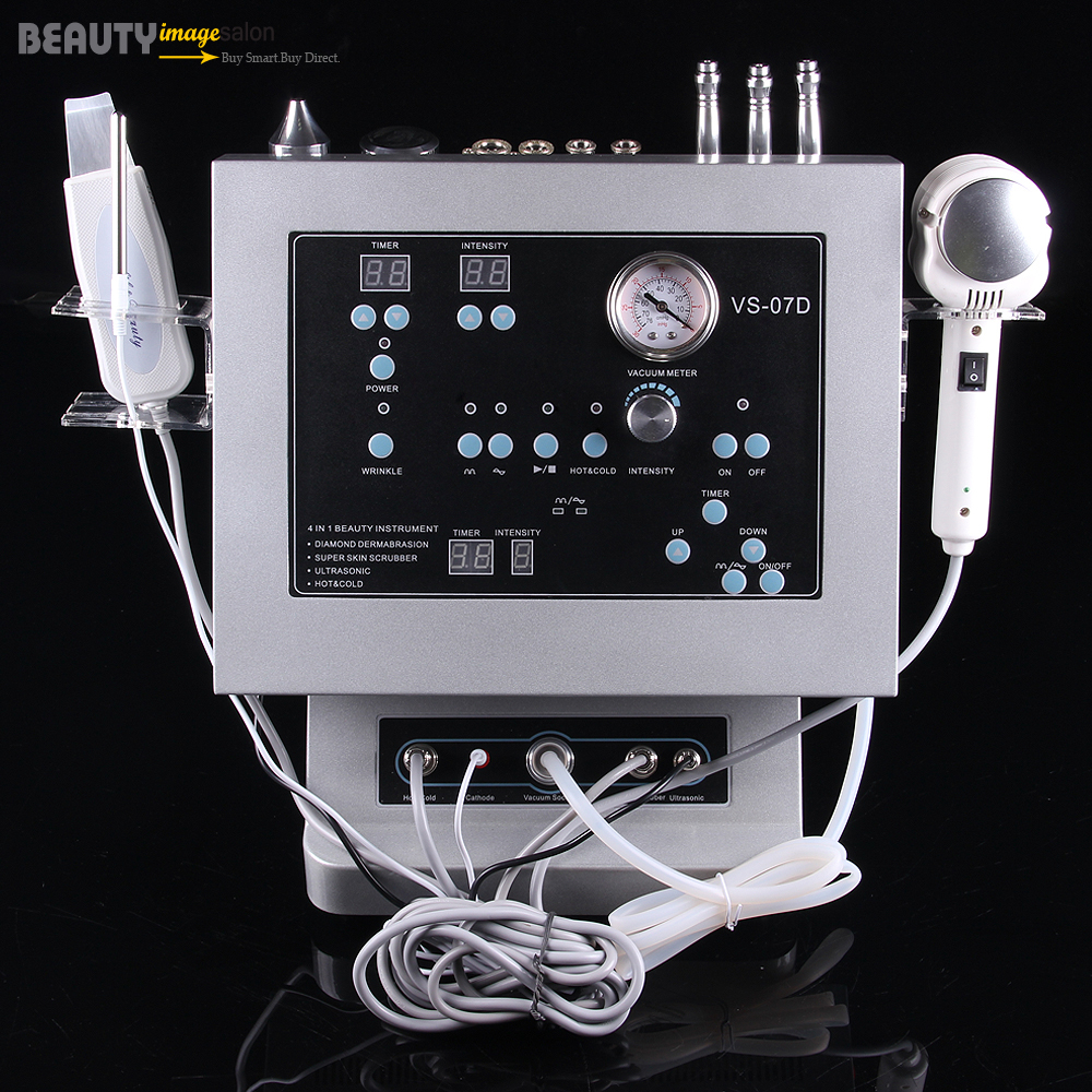 

4In1 Diamond Microdermabrasion Dermabrasion Skin Scrubber Hot&Cold Hammer Ultrasonic Lifting Whitening Facial Care Anti-aging Beauty Machine