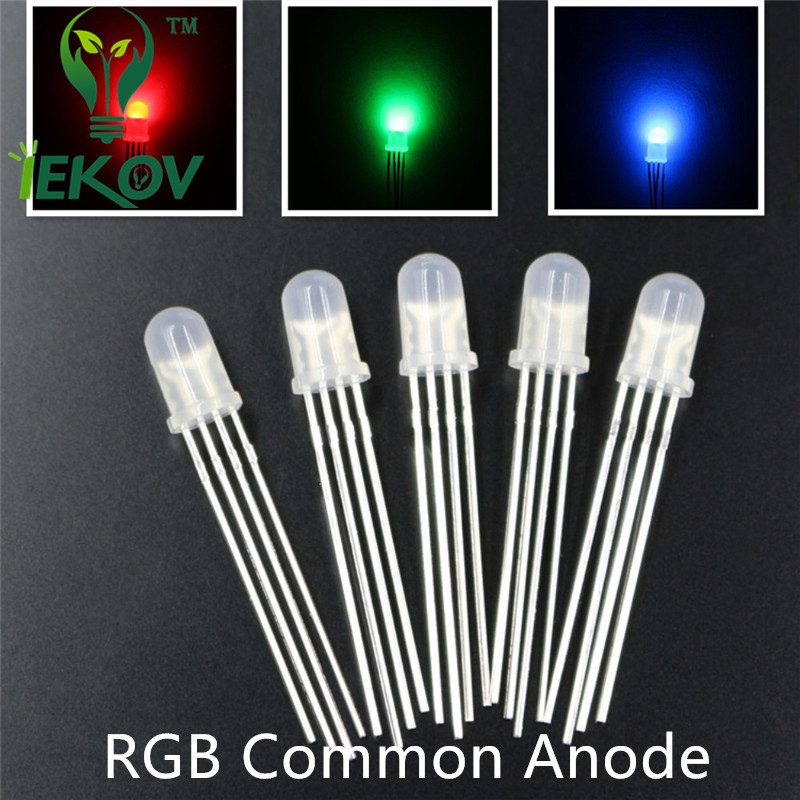 20 Stücke Led 4-Pins Super Helle Gemeinsame Kathode Diffus Rgb Lampe F5 5Mm I yv
