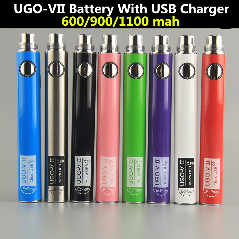 

UGO-VII Vape Pen eGo 650 900 MAH Micro USB E-Cig 510 Threading Battery E Cigs Vaporizer ecigaretteDHL