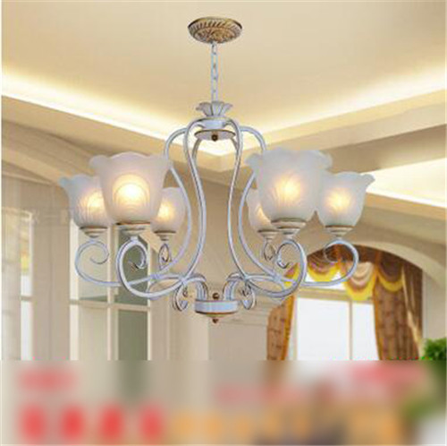 

LRE041-Vintage Glass Iron light Indoor Chandelier Light American Retro Living Room Lighting European Large Wrought Iron Chandelier