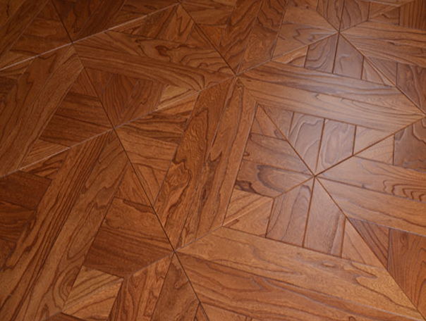 Oak engineered hardwood flooring wooden floor medallion inlay marquetry bedroom household home decoration livingmall carpet decor room Furniture-image-405852631