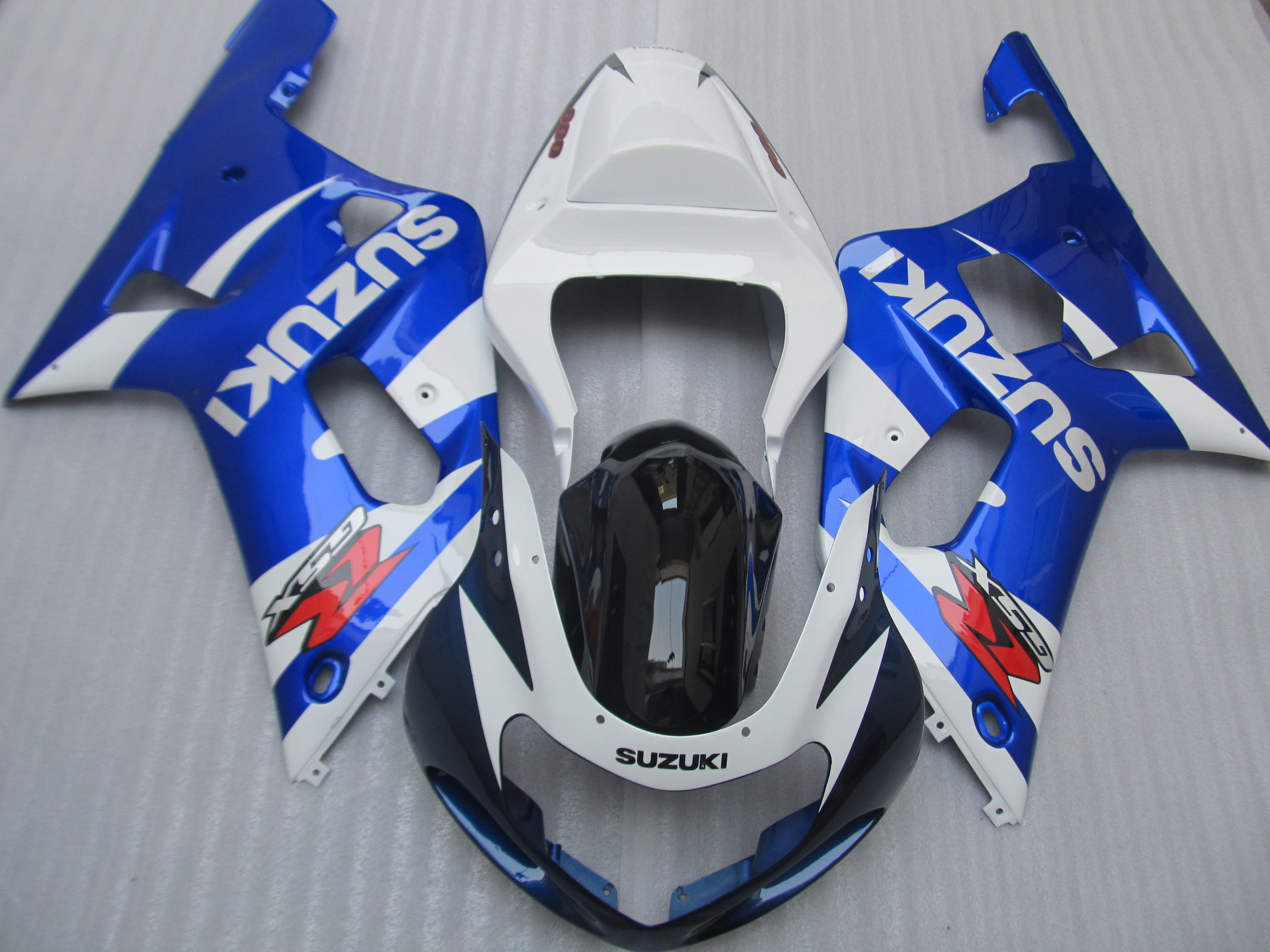 

Injection molding Fairing kit for SUZUKI k1 GSXR 600 750 2001 2002 2003 gsxr600 gsxr750 01 02 03 black blue white fairings set, Same as picture
