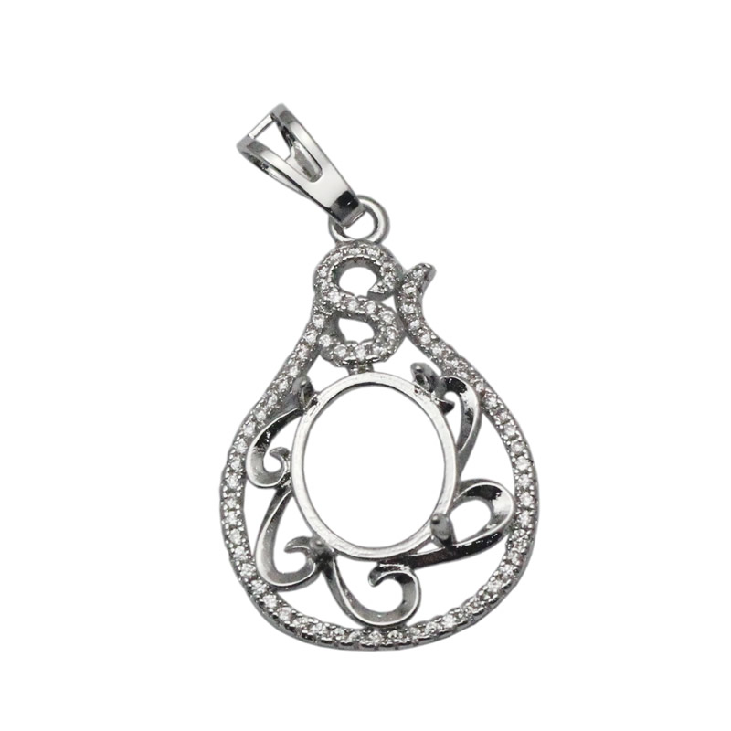 

Beadsnice New Style 9x11mm Zircon Semi Mount Setting Pendant Handmade Jewelry Necklaces Best Friends Gift ID 34055