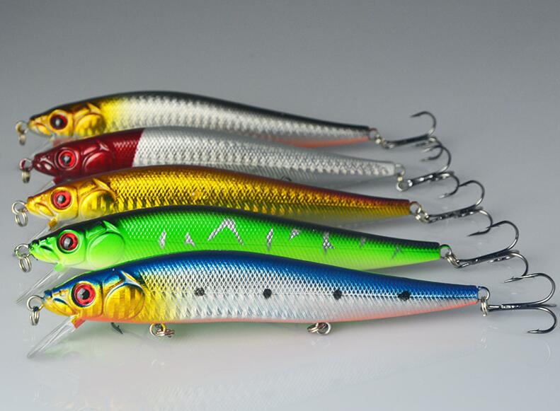 14 cm 23.7 g leurre de pêche méné appât dur avec 3 hameçons de pêche leurre yeux 3D livraison gratuite HJIA177