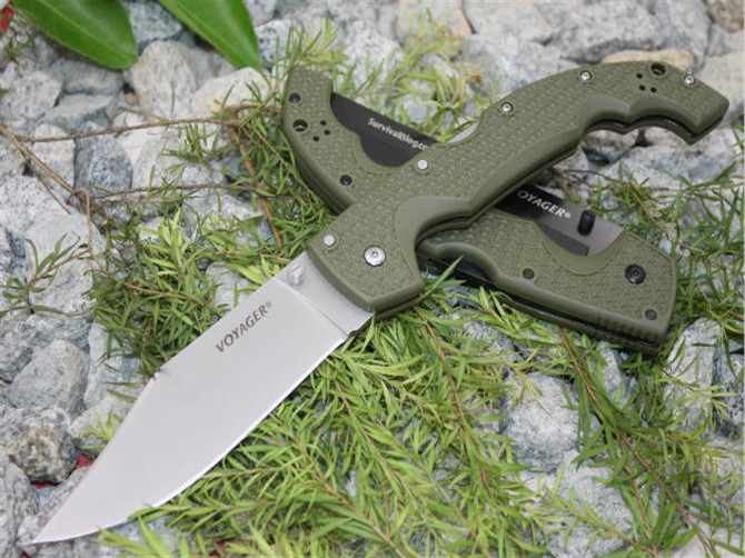 

Cold Steel EDC Pocket Knife 29UXTGH VOYAGER XL Tanto CTS XHP Green Handle 8CR13MOV Tactical Camping Hunting Survival Outdoor Gear Collection