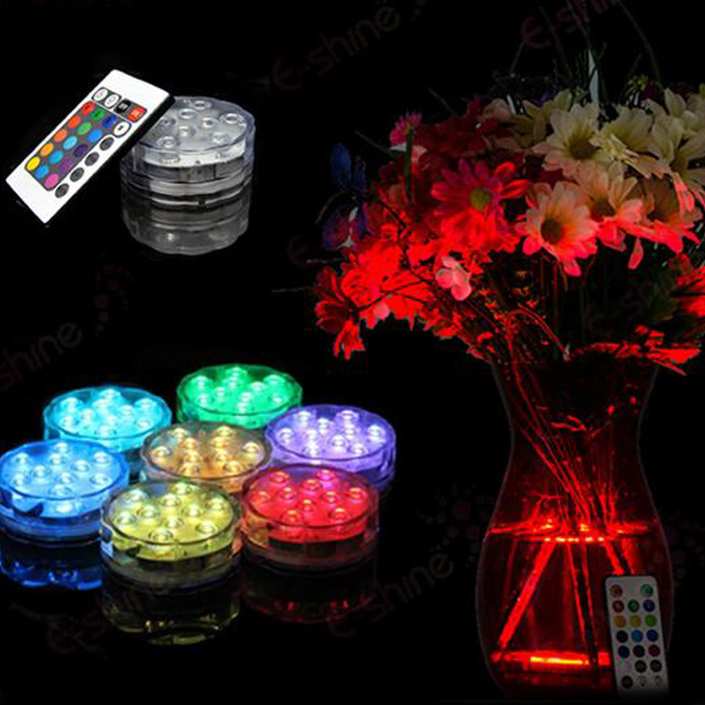 

LED Submersible Candle floral tea Light flashing Waterproof wedding party vase decoration lamp hookah shisha accessories