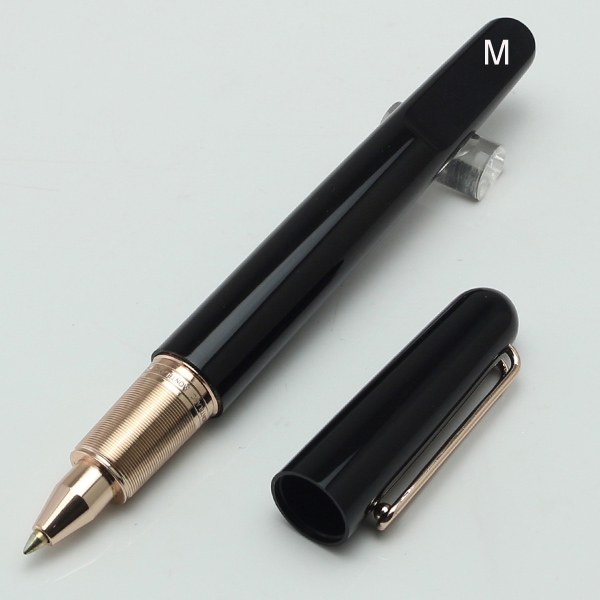 

Limited edition mb black resin Magnetic cap Electroplating carving Luxury school office stationery writing smooth brand roller ball pens, As the picture show