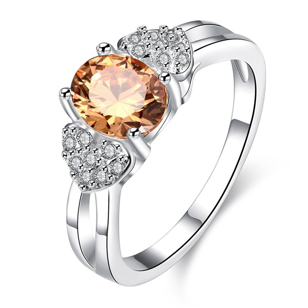 

Women's love Full Diamond fashion Double Heart and Stone 925 silver Ring STPR008-D brand new gemstone sterling silver plated finger rings