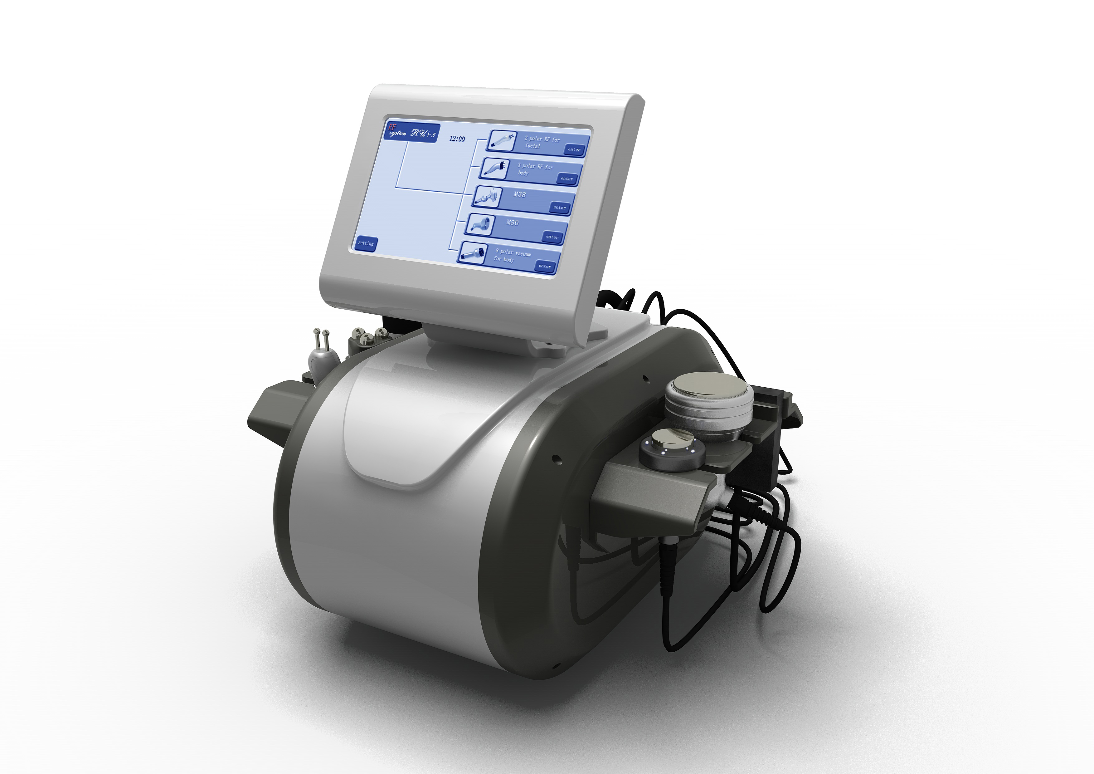5 in 1 Ultrasound ultrasonic Cavitation and RF Liposuction Vacuum Slimming Cavitation Multipolar Bipolar RF Machine