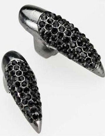 

Claw Nail Rhinestone Women Ring Fashion Jewellery Gift Party Black Color Cool European Style Wholesale New Cute