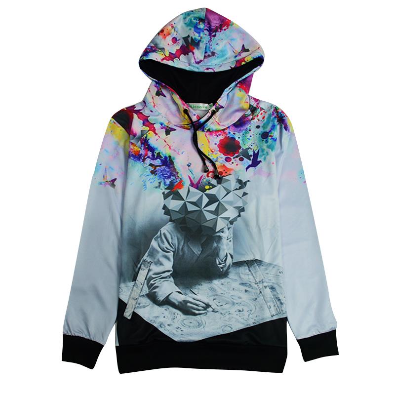 Gros-Alisister nouvelle mode Le Penseur impression Résumé hoodies Unisex Femmes / Hommes Casual hommes sweat-shirt 3d / tops veste Harajuku femme