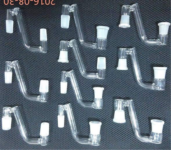 

20 styles drop down glass dropdown dorp downstem 90 degree angle 10mm 14.4mm 18.8mm female to male to female