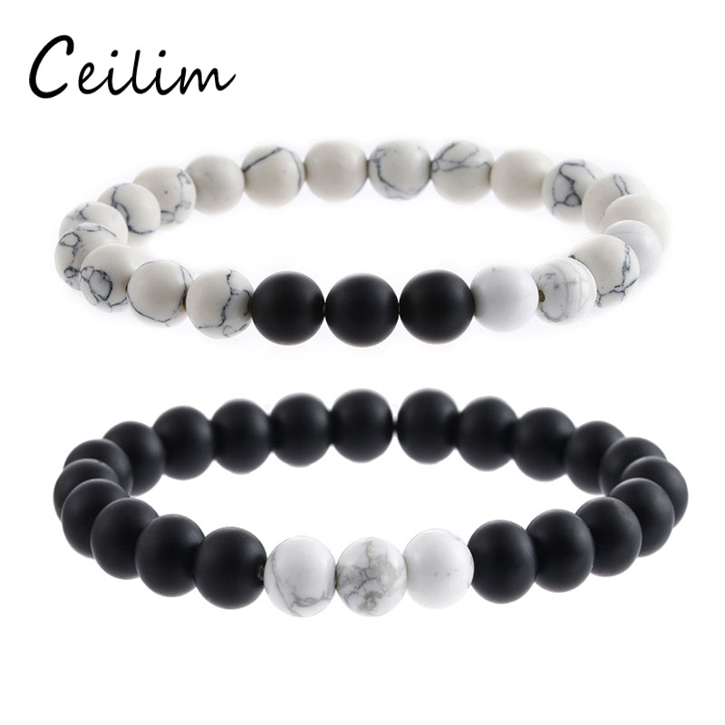 

Matte Stone Couple Bracelet: Healing Energy for Yoga and Meditation
