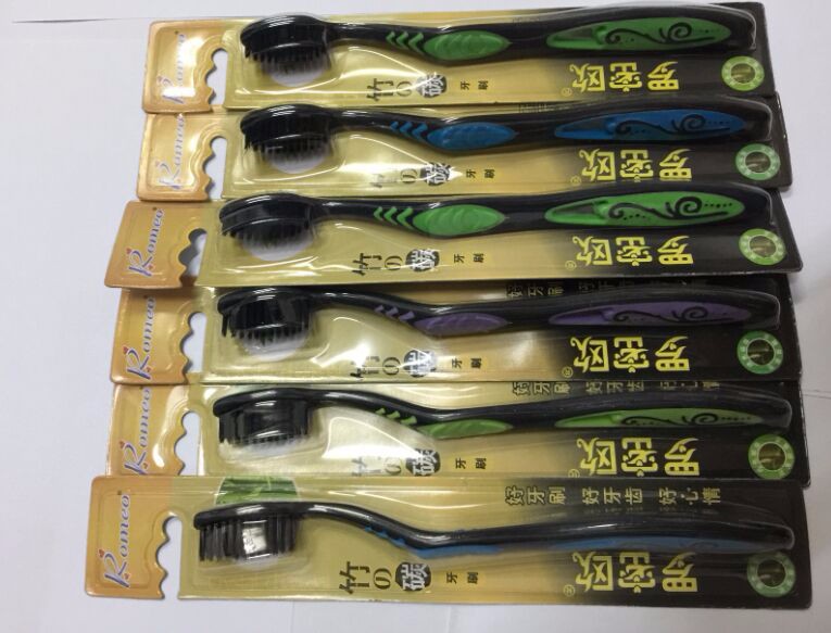 

new arrived 6pcs/lot Bamboo Charcoal Toothbrush Nano soft tooth Brush Oral Hygiene