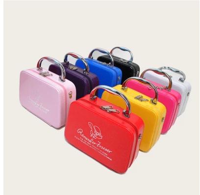 

2017 new the fashion Mini clutch cosmetic Cross PU Multifunctional Bag Makeup Bag Toiletry Bag Case, Red