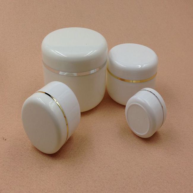 

Portable Plastic Cream Jars 50g Refillable Empty White Makeup Lotion Packing Bottle Cosmetic Makeup Containers 50pcs/lot FZ131