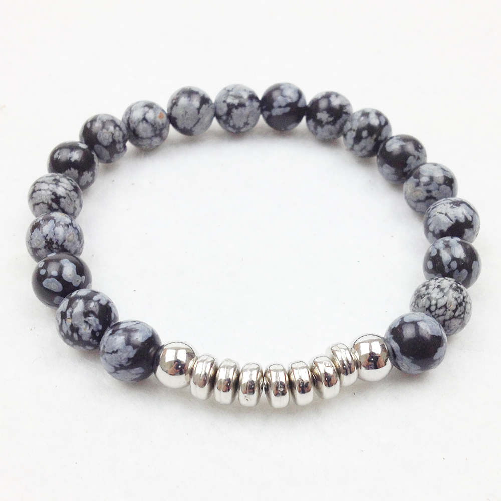 SN0625 New Hot Sale Fashion Bracelet Natural Snowflake Stone Bracelet Top Design Bracelet High Quality Jewelry Wholesale