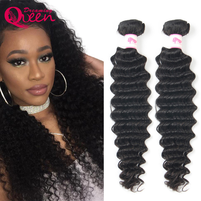 

Brazilian Malaysian Peruvian Unprocessed Deep Wave Human Hair Extensions Dyeable Great Quality Hair Weave 4 Bundles Virgin Hair