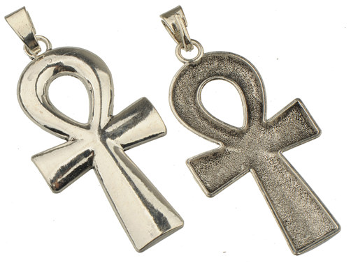 

diy ankh cross pendants jewelry necklaces handmade charms large single religious antique silver metal alloy jewelry components 91*41mm 20pcs
