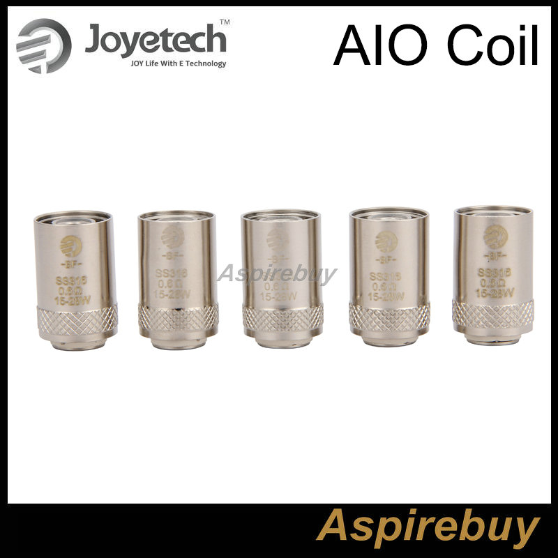 

100% Original Joyetech SS316 0.6ohm Coil Head Joyetech AIO Coil 0.6ohm 15-28W fit for Ego Aio Kit BF SS316 Coils 0.6ohm DHL Free Shipping