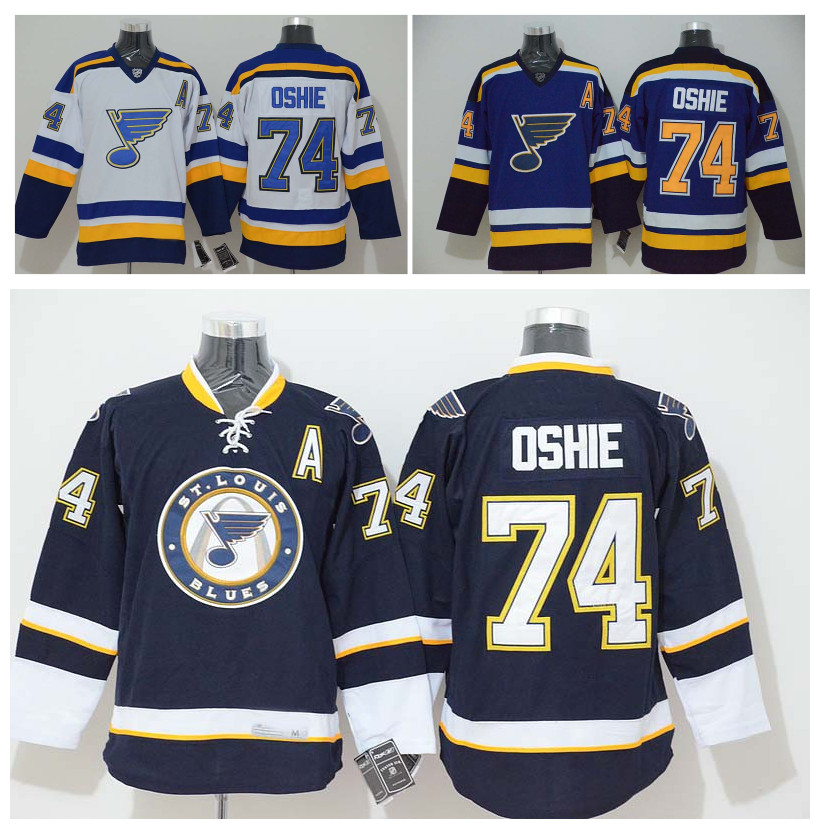 

Top Quality ! 2016 Men St. Louis Blues Ice Hockey Jerseys Cheap 74 Tj Oshie Blue White Authentic Stitched Jerseys Mix Order
