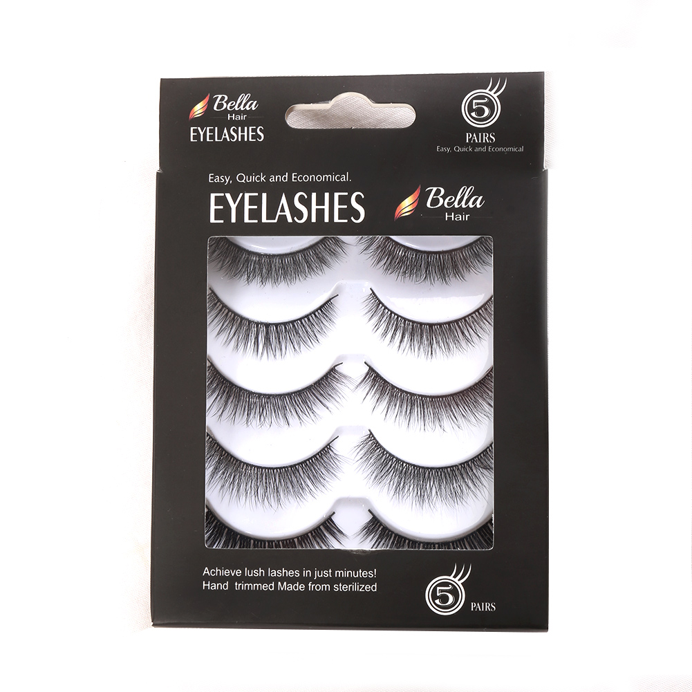 

Top Quality False Eyelashes Makeup Synthetic Eyelashes 5pairs/box Bellahair free shipping Amazing yourselves WOW