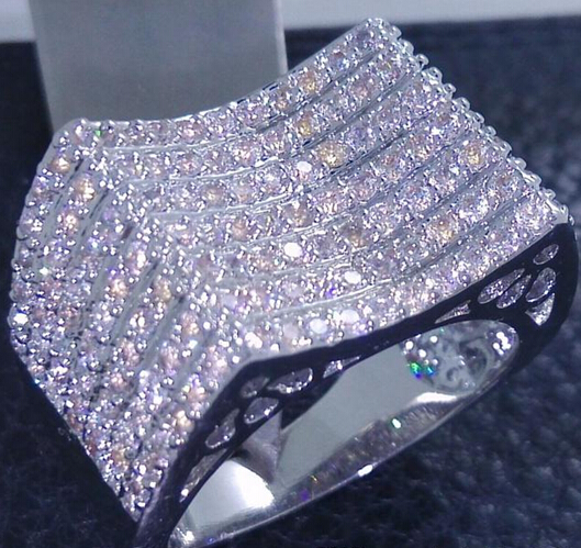 

Free shipping low price white topaz Fashion jewelry 10 kt white gold filled Gem women Wedding Ring gift