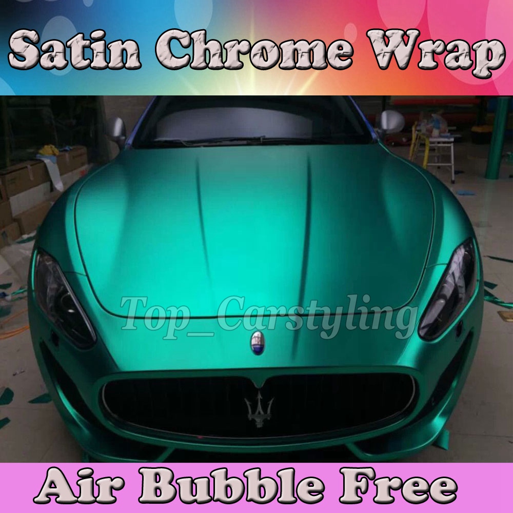 

Metallic Matte Chrome Tiffany Vinyl Wrap with Air Bubble Free matt Car Wrap Film styling foil 1.52*20M/Roll (5ftx66ft)