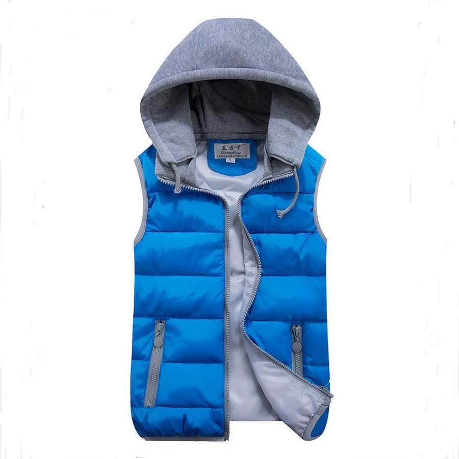 

women's cotton wool collar hooded down vest Removable hat Hot high quality Brand New female winter warm Jacket&Outerwear Thicken, Beige