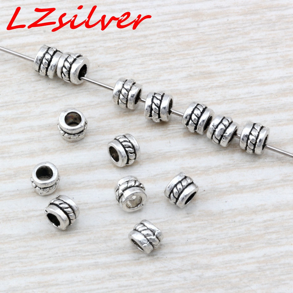 1000PCS Tibetan Silver Glod Bronze Spacer Beads For Jewelry Making 5x4mm