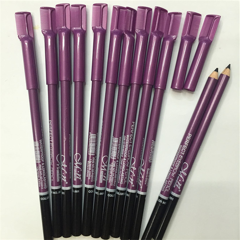 

Makeup Eyebrow Pencil with Comb Menow Soft Waterproof Natural Eyebrows Enhancer Long lasting Not Blooming Eye Brow Pen, As picture