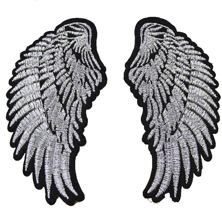 

3 PAIRS POPULAR WING OF EVIL MC PATCH MOTORCYCLE CLUB EMBROIDERED 4 INCH IRON ON MC BIKER PATCH 13.5$ FREE SHIPPING, Black