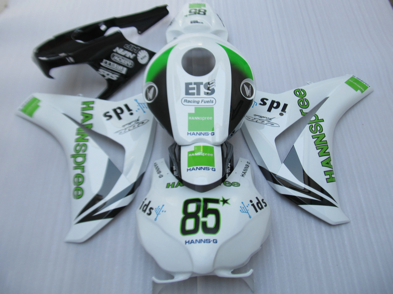 

Injection molded 100% fit for HONDA CBR1000RR 2008-2011 white green fairings set CBR1000RR 08 09 10 11 OT14, Same as picture