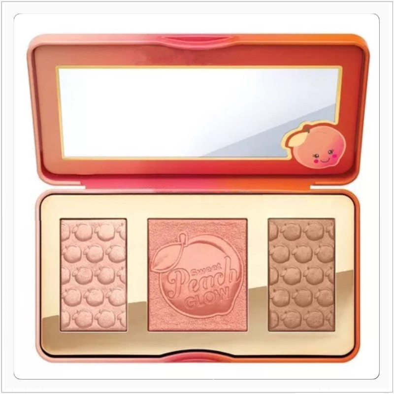 

New Arrivals Factory Direct hot Sweet Peach Glow infused Bronzers & Highlighters makeup blush palette DHL Free Shipping